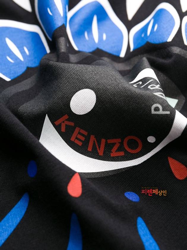 M size black white blue big eye printing short sleeve 5TS049 - KENZO - BALAAN 8