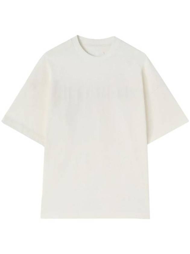 Logo Print Short Sleeve T-Shirt White - JIL SANDER - BALAAN 2