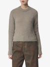 Brushed Round Neck Knit Top Grey - AMI - BALAAN 2