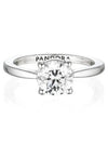 Women's Sparkling Solitaire Ring Silver - PANDORA - BALAAN 2