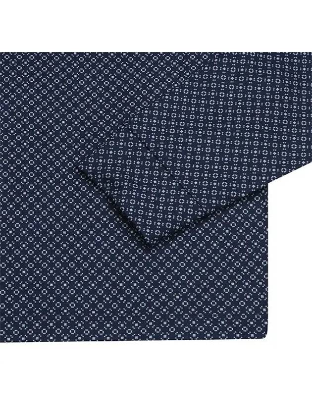 Men s pattern polo collar t shirt 9524GXSS NAVY - BLACK&WHITE - BALAAN 4