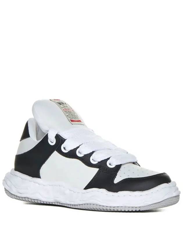 24SS OG Sole Leather Low Top Sneakers A12FW718 BLK WHT - MIHARA YASUHIRO - BALAAN 2
