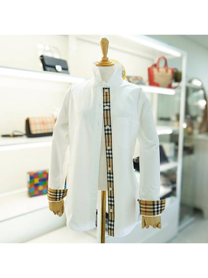 Check Long Sleeve Shirt White - BURBERRY - BALAAN 2