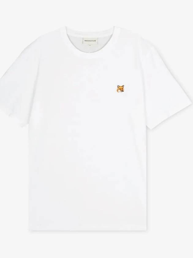 Fox Head Patch Classic Short Sleeve T-Shirt White - MAISON KITSUNE - BALAAN 3