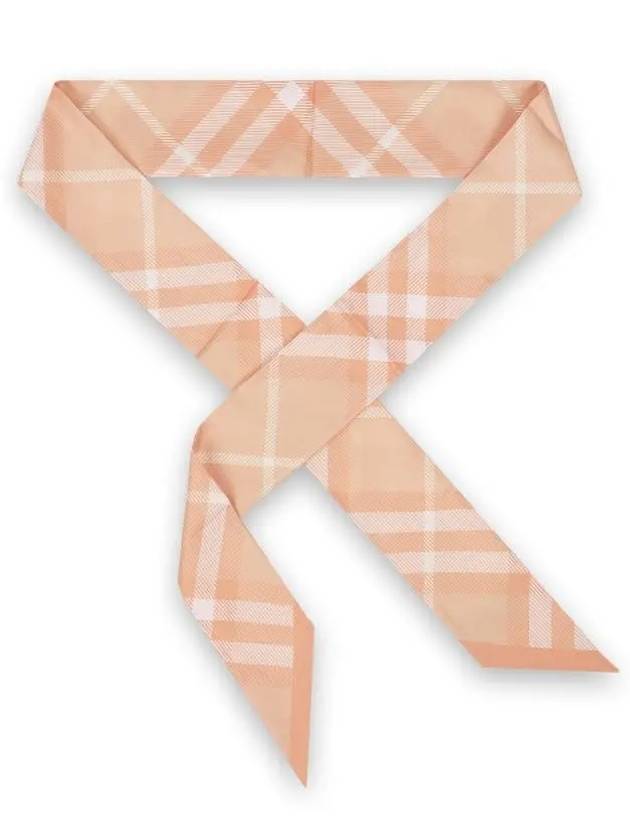 Check Skinny Silk Scarf Pink - BURBERRY - BALAAN 2