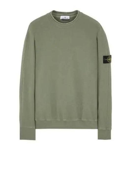 Stretch Cotton Fleece Mock Turtleneck Sweatshirt Sage Green - STONE ISLAND - BALAAN 2