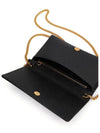 V Logo Signature Chain Long Wallet Black - VALENTINO - BALAAN 5