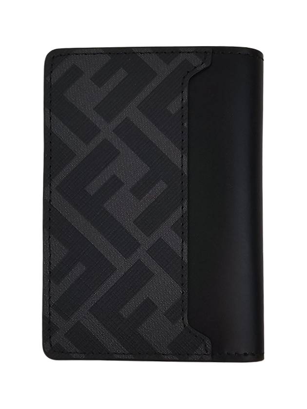 FF Square Leather Card Wallet Black - FENDI - BALAAN 3