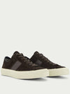 Logo Detail Suede Low Top Sneakers Brown - TOM FORD - BALAAN 3