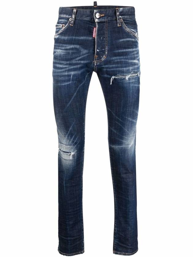 Men's Dark Crinkle Daisy Wash Cool Guy Jeans Blue - DSQUARED2 - BALAAN 3