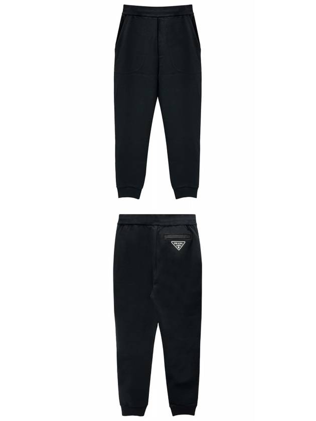 UJP201 10UF F0002 Triangle logo sweatpants black men s pants TJ - PRADA - BALAAN 4