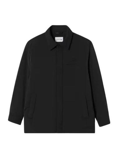 Men's Shirt Type Down Blouson Jacket Black - LACOSTE - BALAAN 1