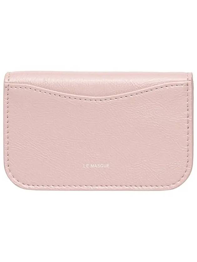 Heart Lock Compact Card Wallet Baby Pink - LE MASQUE - BALAAN 6