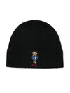 Polo Bear Wool Blend Beanie Black - POLO RALPH LAUREN - BALAAN 2