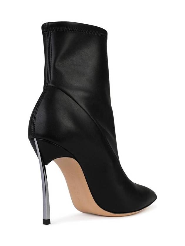 Casadei 'Blade' Black Matt Leather Ankle Boots - CASADEI - BALAAN 3