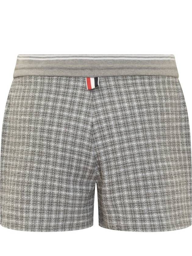 Tweed Summer Short Pants Medium Grey - THOM BROWNE - BALAAN 3