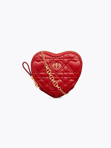 AMOUR CARO Chain Heart Pouch Red S5097UNID M334 - DIOR - BALAAN 1