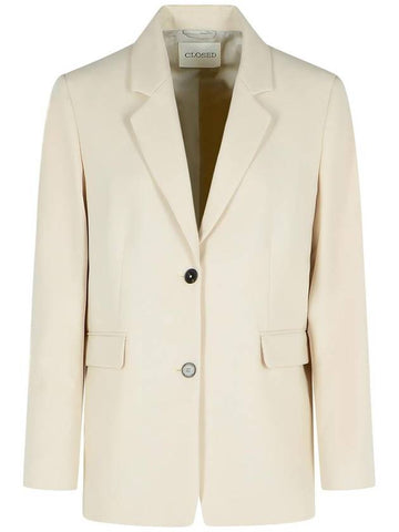 Closed 'Lola' Blazer In Beige Viscose Blend - CLOSED - BALAAN 1