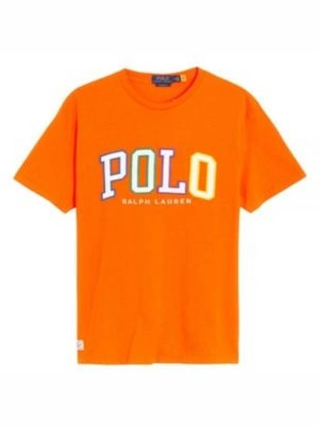 Embroidered Logo Short Sleeve T-Shirt Orange - POLO RALPH LAUREN - BALAAN 2