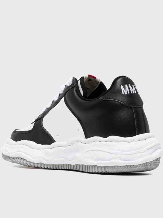 Wayne OG Sole Leather Low Top Sneakers Black White - MAISON MIHARA YASUHIRO - BALAAN 4