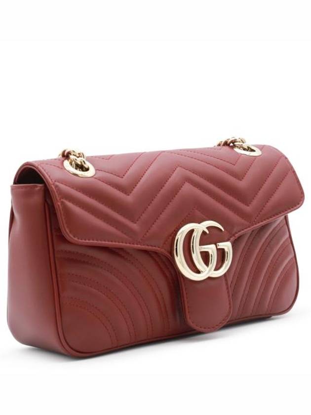 GG Marmont Small Leather Shoulder Bag Red - GUCCI - BALAAN 4