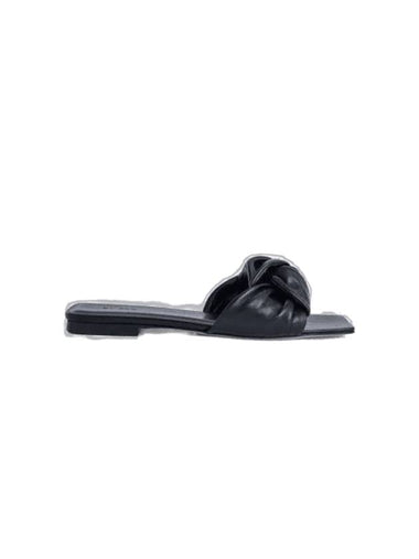 Lima Gloss Leather Slippers Black - BY FAR - BALAAN 1