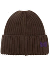 Merino Wool Watch Beanie Brown - NEEDLES - BALAAN 1