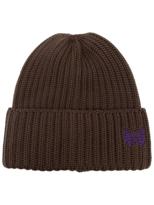 Merino Wool Watch Beanie Brown - NEEDLES - BALAAN 1