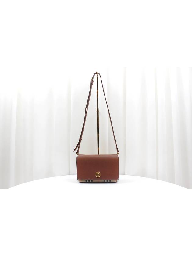 House Check Small Leather Cross Bag 8023226 - BURBERRY - BALAAN 1