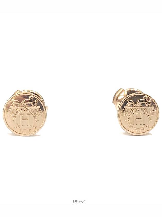 Women s Ex Libris Gold Earrings - HERMES - BALAAN 1