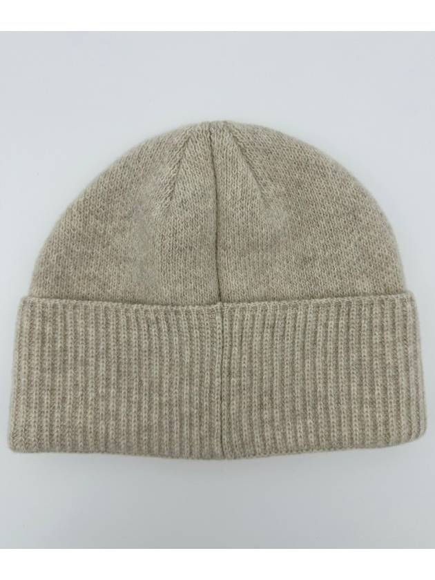 Le Bonnet Grosgrain Logo Patch Beanie Beige - JACQUEMUS - BALAAN 3