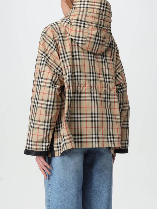 Women's Back-tone Check Zip-up Hooded Jacket Beige - BURBERRY - BALAAN 4