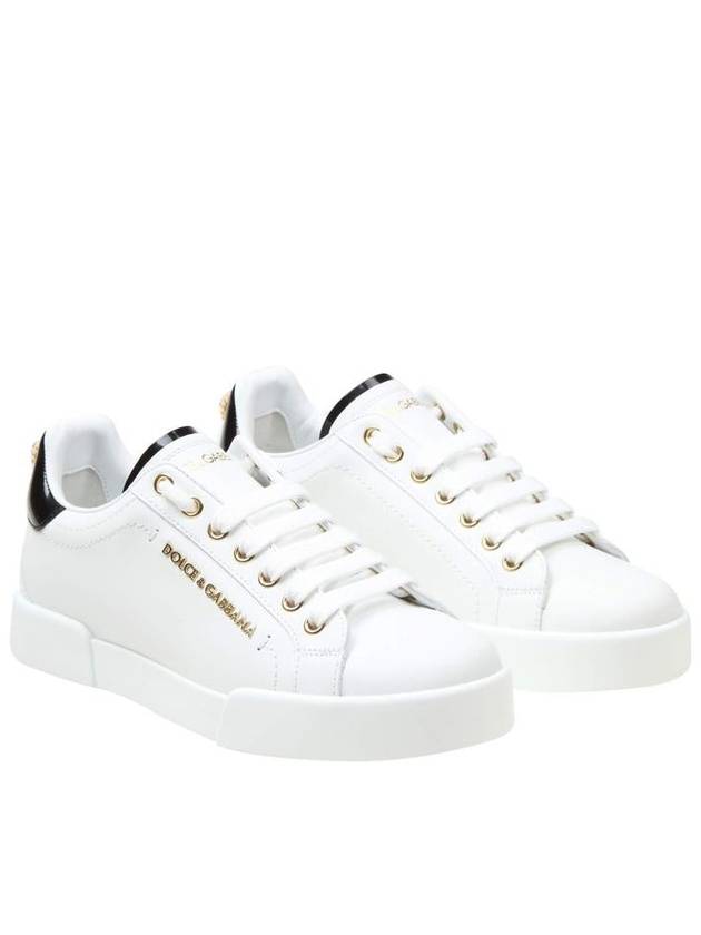 Women's Calfskin Nappa Portofino Sneakers White - DOLCE&GABBANA - BALAAN 3