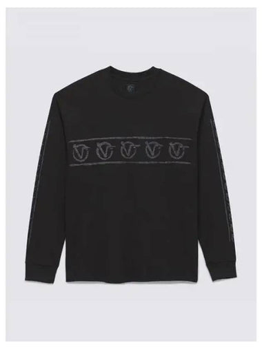 Official Rowan Zorilla Long Sleeve T Shirt VN000F7KBLK1 - VANS - BALAAN 1