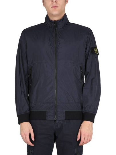 Garment Dyed Crinkle Reps Nylon Zip-up Jacket Navy - STONE ISLAND - BALAAN 2