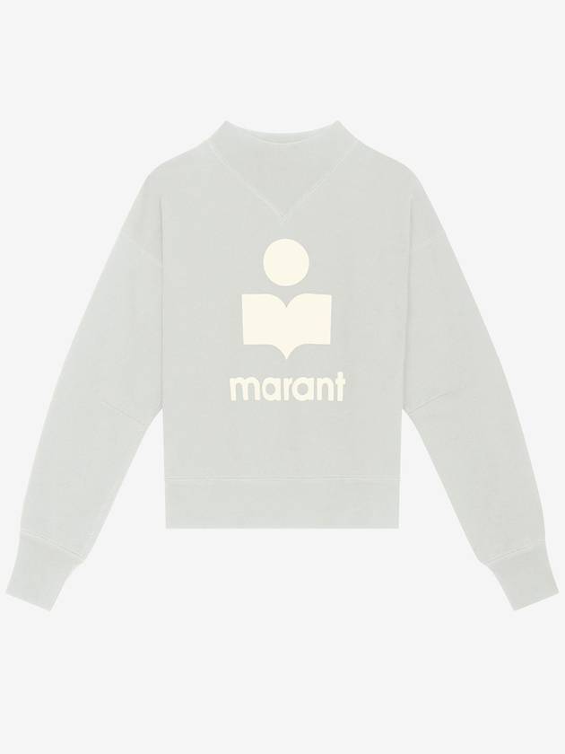 Moby Logo Print Sweatshirt Light Blue - ISABEL MARANT ETOILE - BALAAN 4