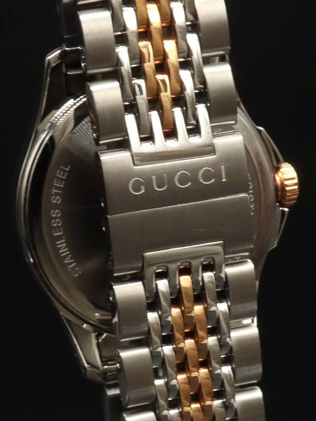 27MM Steel Quartz Mother of Pearl G Timeless 12P Diamond Women s Watch - GUCCI - BALAAN 5