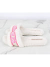 Shearling Fuchsia Logo Mule Slippers 37 240 - DIOR - BALAAN 3