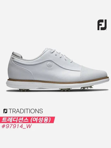 FJ Traditions FJ TRADITIONS Golf Shoes 97914 W White White White 10mm Small Order - FOOTJOY - BALAAN 1