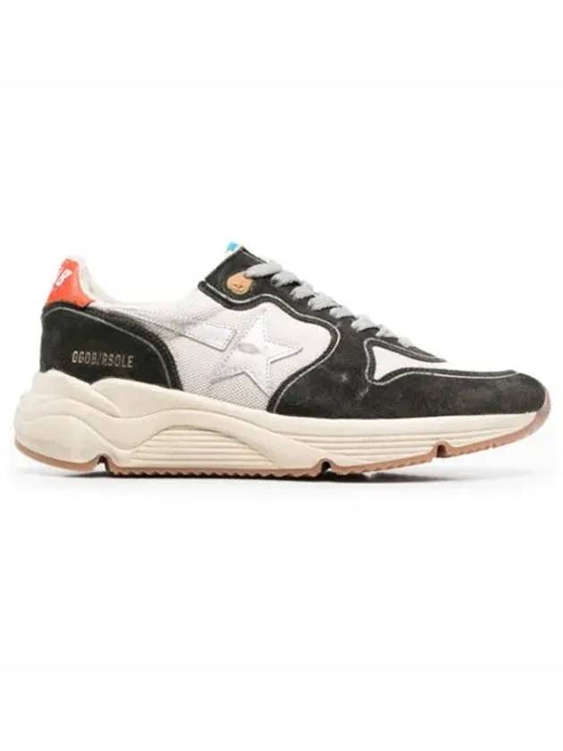 Men's Running Sole Suede Low Top Sneakers Cream Dark Grey - GOLDEN GOOSE - BALAAN 2