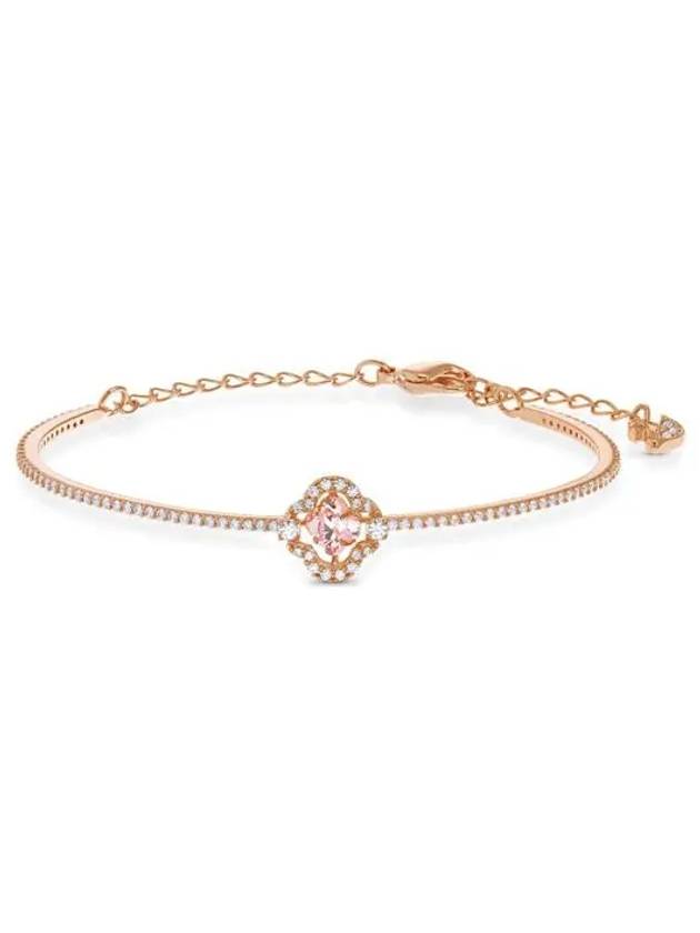 Una Sparkling Dance Clover Bangle Bracelet Pink Rose Gold - SWAROVSKI - BALAAN 3