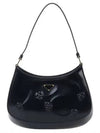 Triangular Logo Cleo Brushed Leather Shoulder Bag Black - PRADA - BALAAN 2