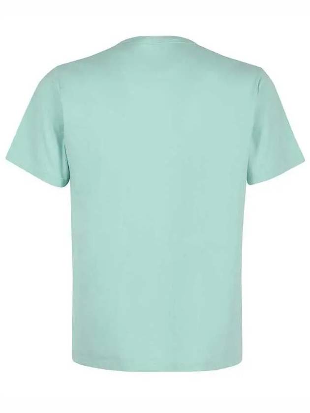 Tonal Fox Patch Short Sleeve Cotton T-Shirt Mist Green - MAISON KITSUNE - BALAAN 4