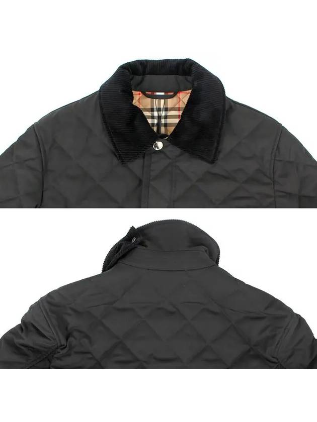 Quilted Thermoregulated Barn Jacket Black - BURBERRY - BALAAN 5