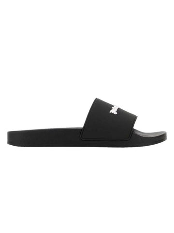 Logo Slippers Black - PALM ANGELS - BALAAN 1