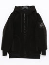 Women's Holland Fleece Zip Up Hoodie Black - MOOSE KNUCKLES - BALAAN 3