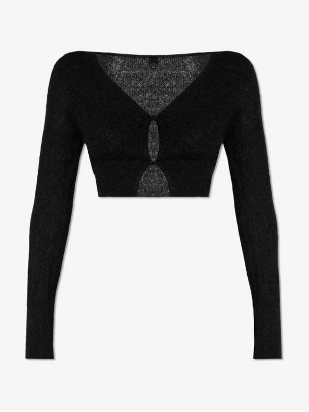 Le Alzou Cropped Cardigan Black - JACQUEMUS - BALAAN 2