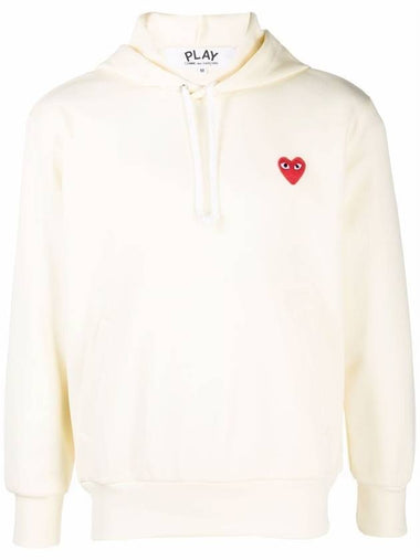 Red Waffen Hooded Sweatshirt - COMME DES GARCONS PLAY - BALAAN 1