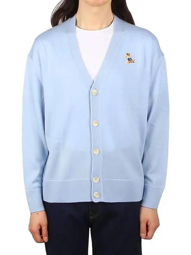 Dressed Fox Patch Chillex Cardigan Blue - MAISON KITSUNE - BALAAN 2