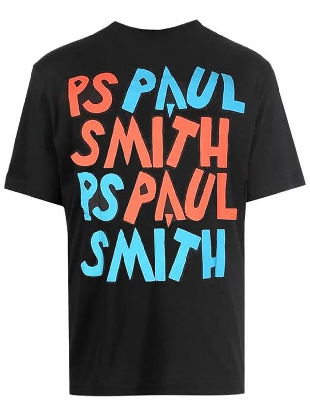 Back Logo Printing Short Sleeve T-Shirt Black - PAUL SMITH - BALAAN 2